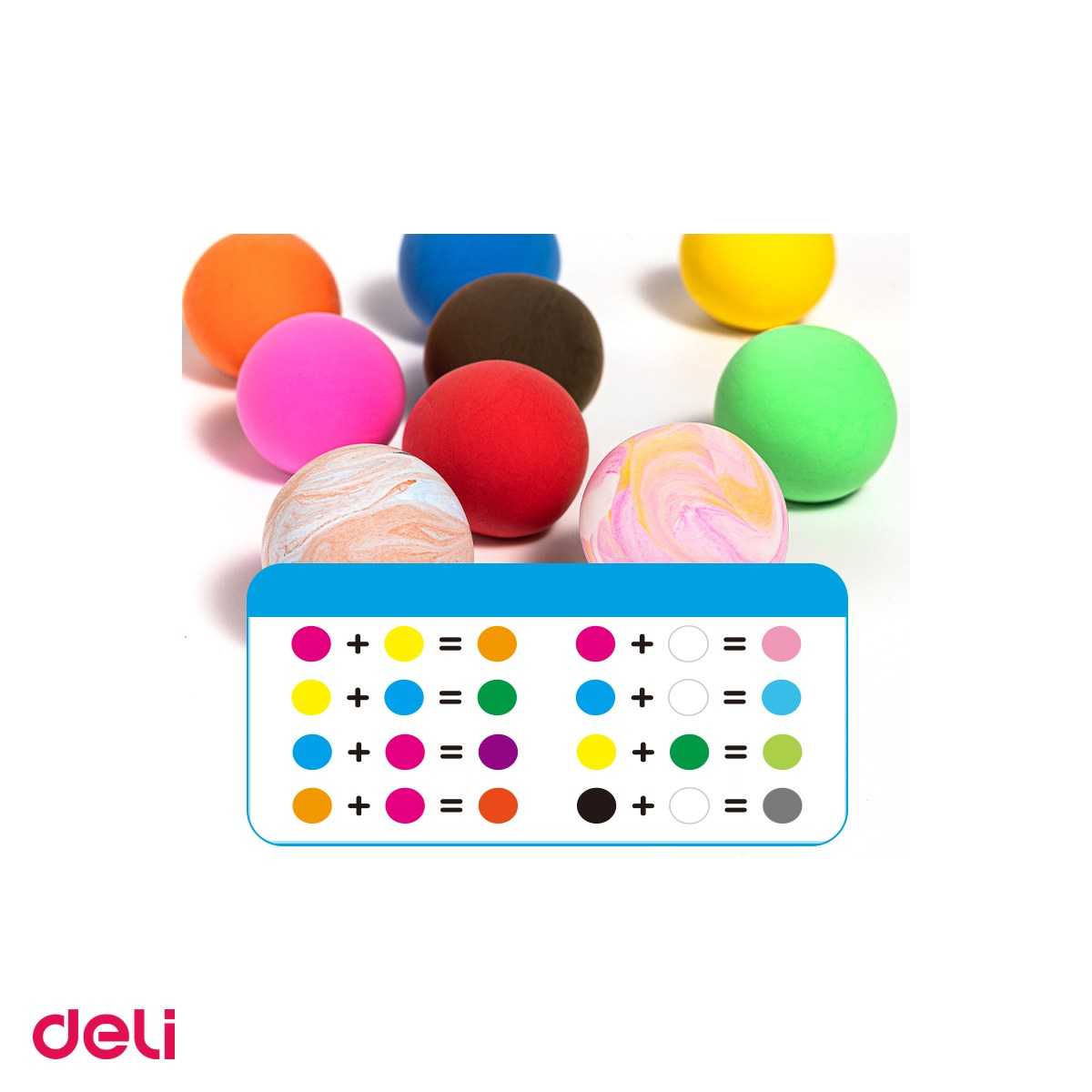 Set 10 pachete x 12 plastiline Deli Soft Clay, 12 culori, 720 g, asortate [5]