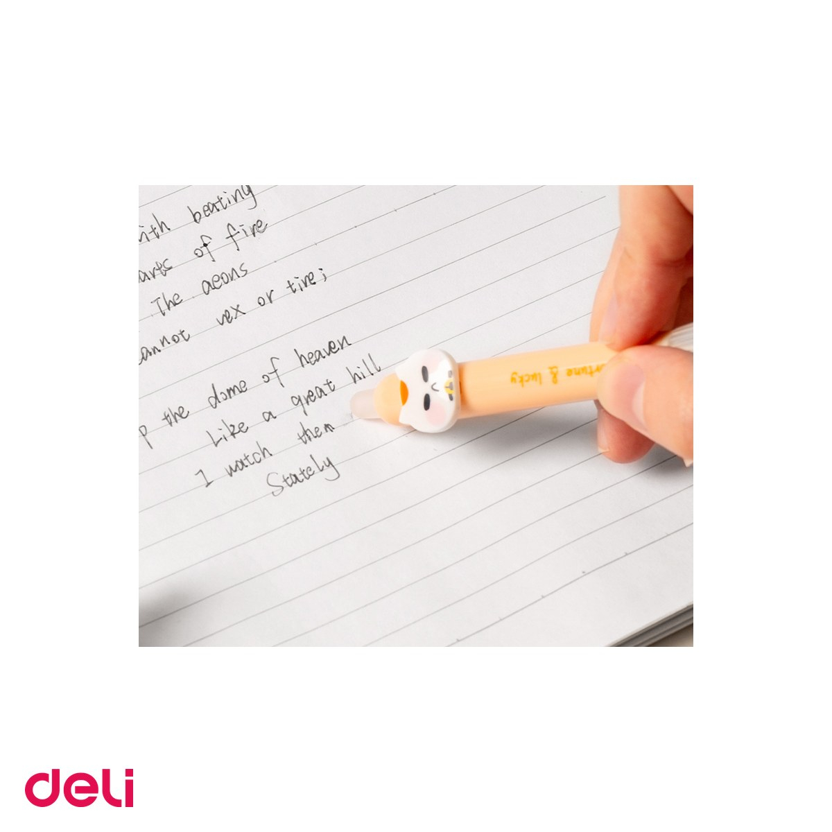Set 10 rollere Deli, erasable 0.5 mm albastru 0.5 mm pisici [5]