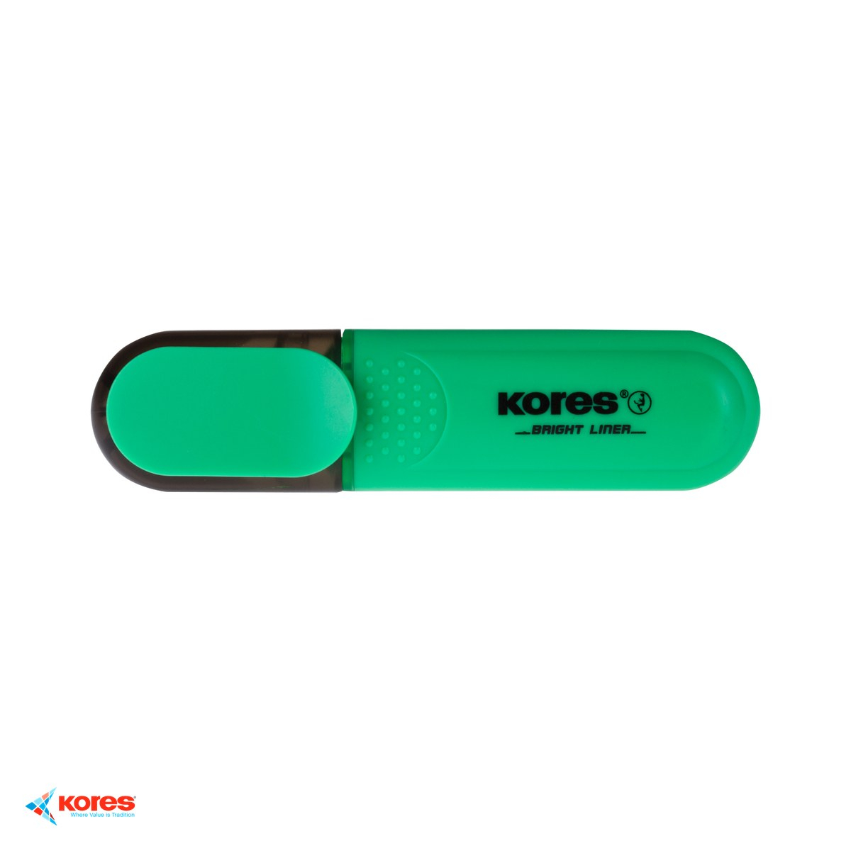 Set 10 textmarkere fluorescente verzi Kores, varf tesit 1-5mm, cerneala pe baza de apa, pentru evidentiere texte [4]
