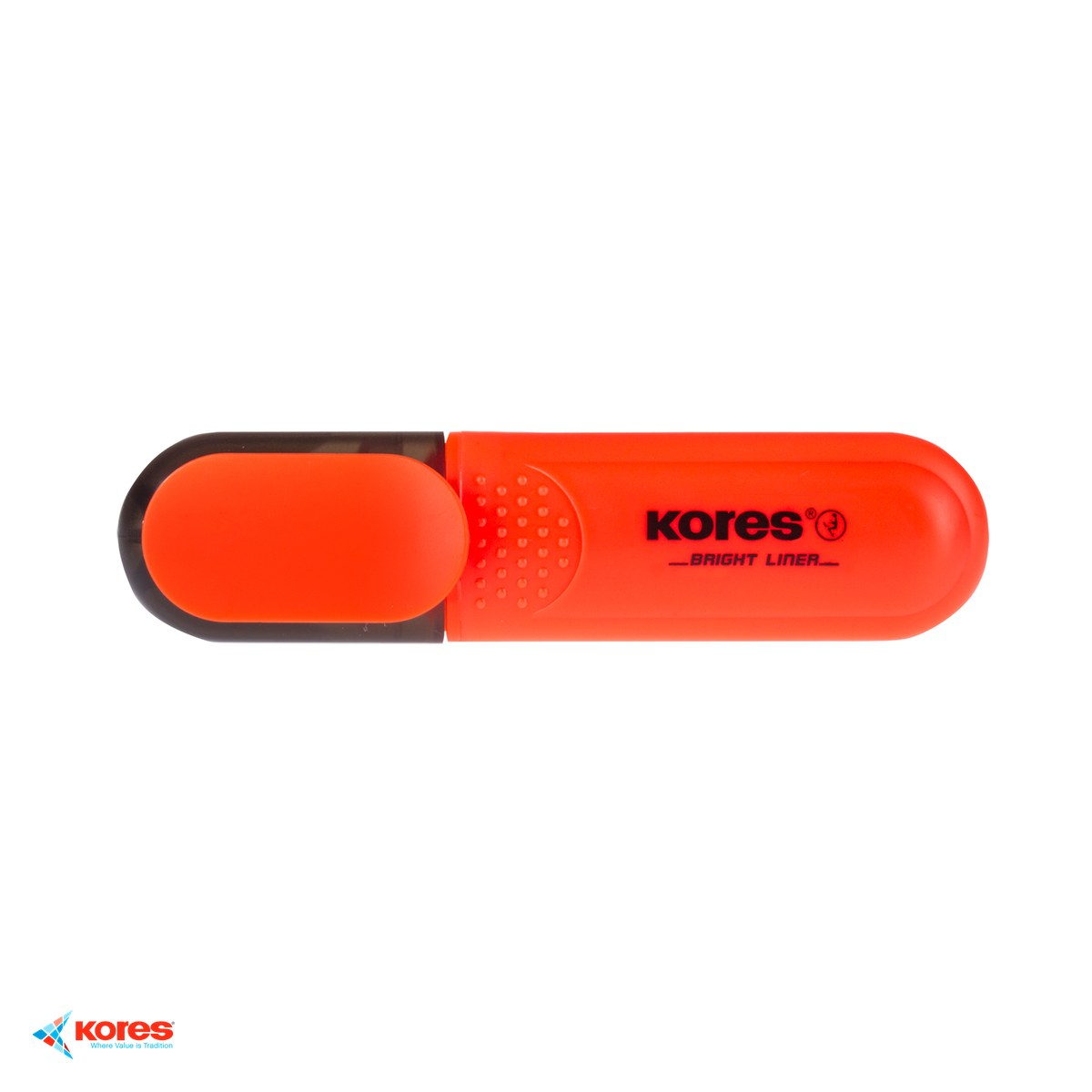 Set 10 textmarkere portocalii Kores, varf tesit 1-5 mm, cerneala fluorescenta rezistenta la lumina, pentru evidentiat texte [4]
