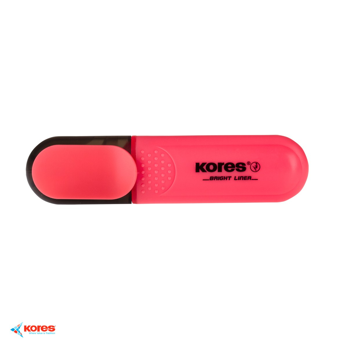 Set 10 textmarkere rosii Kores, varf tesit 1-5 mm, cerneala fluorescenta pe baza de apa, pentru evidentiat texte [4]