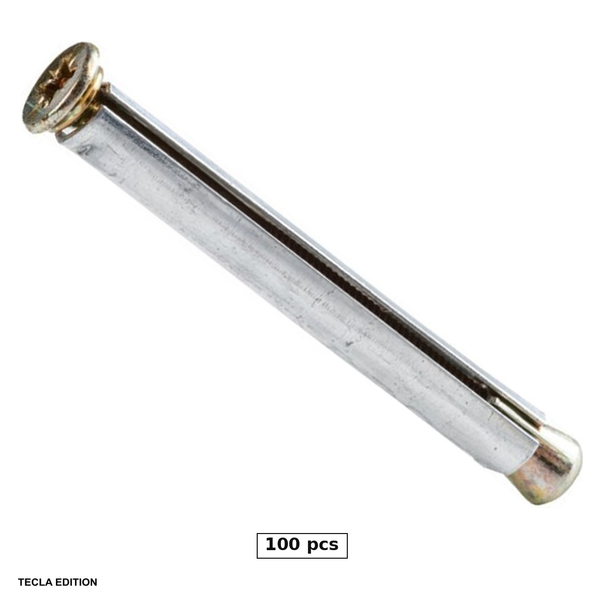 Set 100 ancore pentru montajul usilor si ferestrelor, 10x72 mm, amprenta PZ3, zincate alb, tin usa sau fereastra montata pe beton [1]
