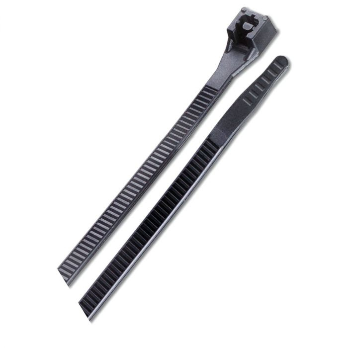 Set 100 bride zimtate din nailon, 1.8 x 100mm, cu autoblocare, tip colier, Xtreme 07110, pentru fixare si legare, negre [2]
