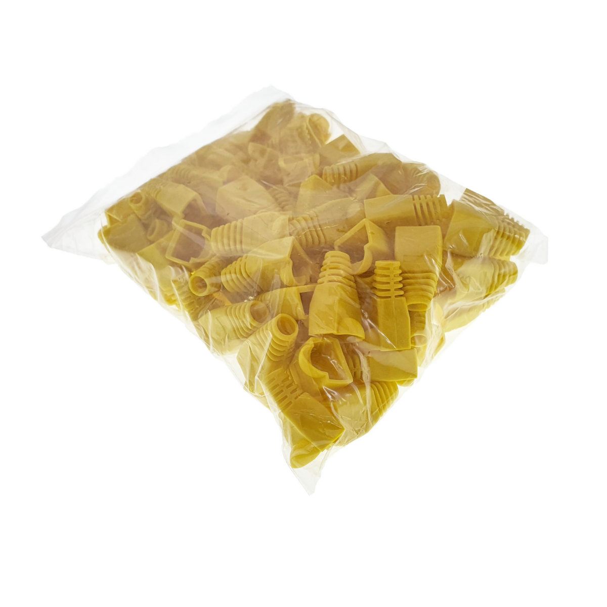 Set 100 bucati , manson de protectie mufa RJ45, capac pentru conector UTP RJ45 cu cablu LAN Ethernet Cat5/5e/6 , galben [12]