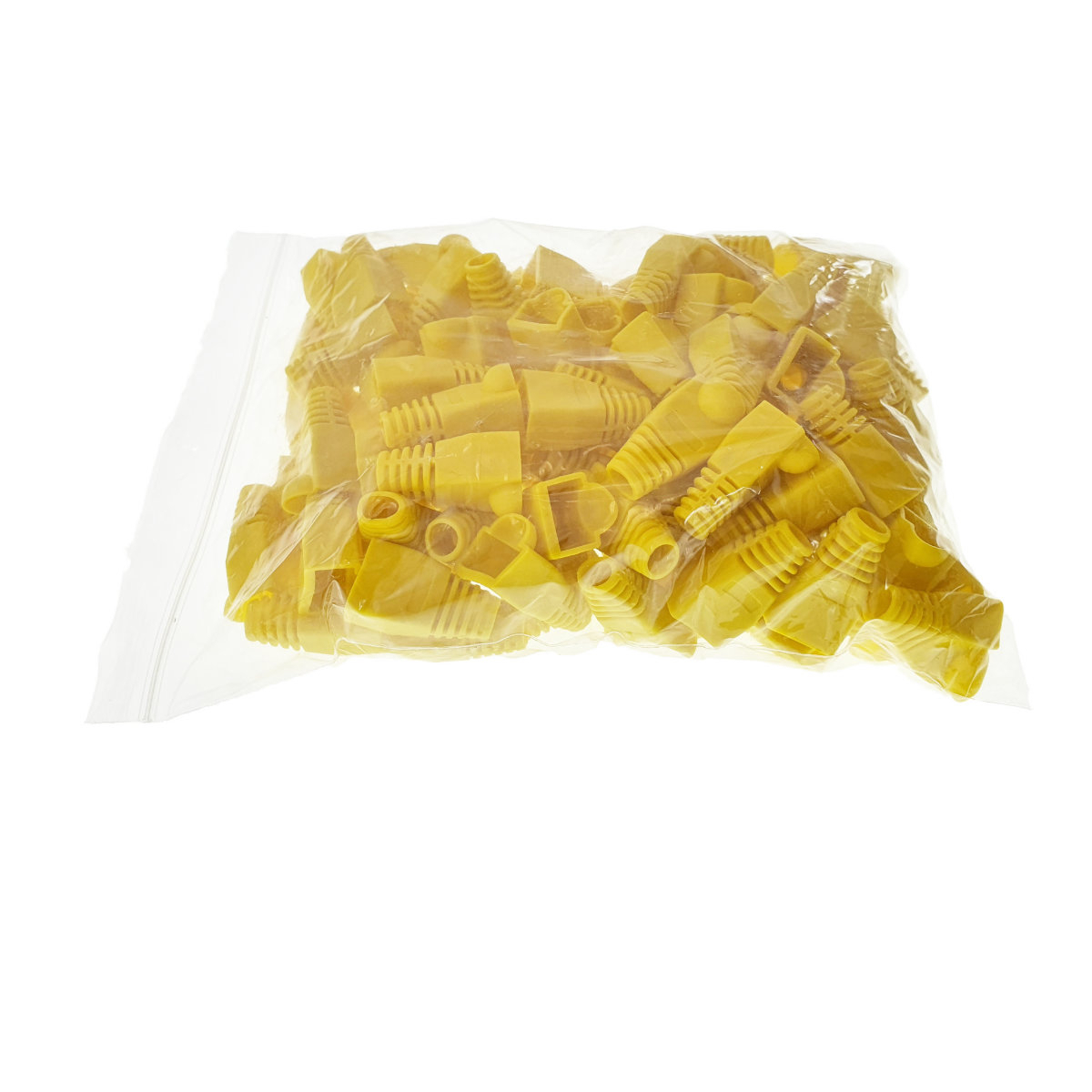 Set 100 bucati , manson de protectie mufa RJ45, capac pentru conector UTP RJ45 cu cablu LAN Ethernet Cat5/5e/6 , galben [3]