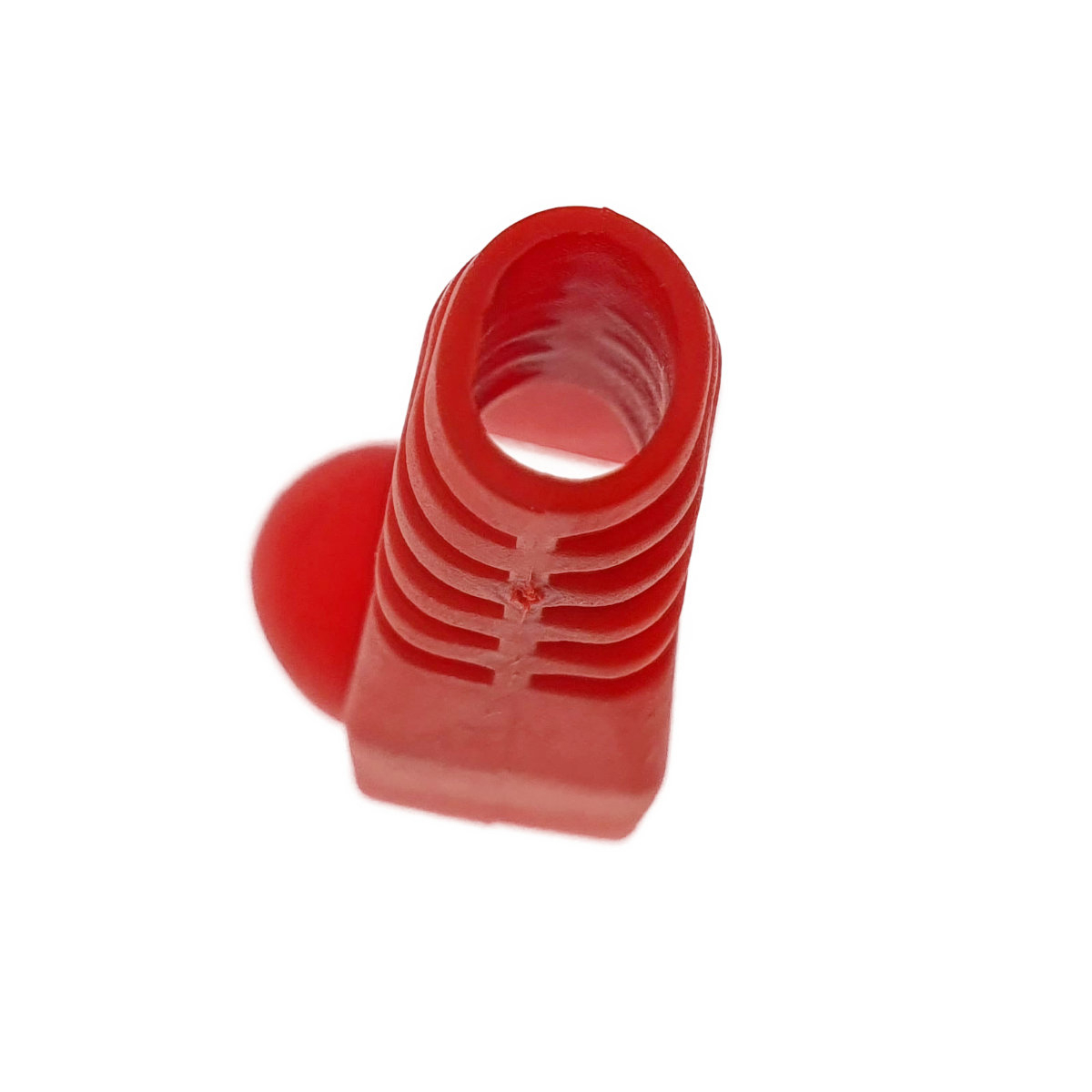 Set 100 bucati , manson de protectie mufa RJ45, capac pentru conector UTP RJ45 cu cablu LAN Ethernet Cat5/5e/6 , rosu [10]
