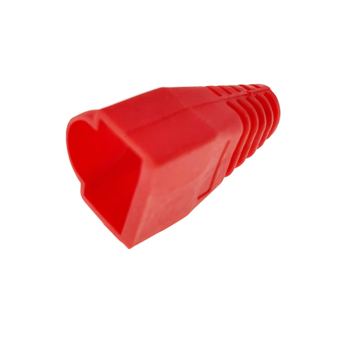 Set 100 bucati , manson de protectie mufa RJ45, capac pentru conector UTP RJ45 cu cablu LAN Ethernet Cat5/5e/6 , rosu [2]