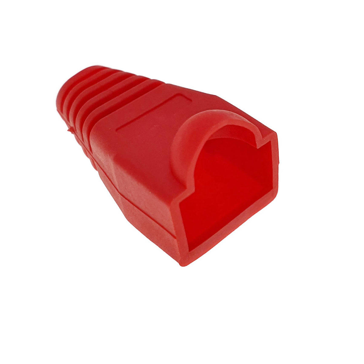 Set 100 bucati , manson de protectie mufa RJ45, capac pentru conector UTP RJ45 cu cablu LAN Ethernet Cat5/5e/6 , rosu [12]