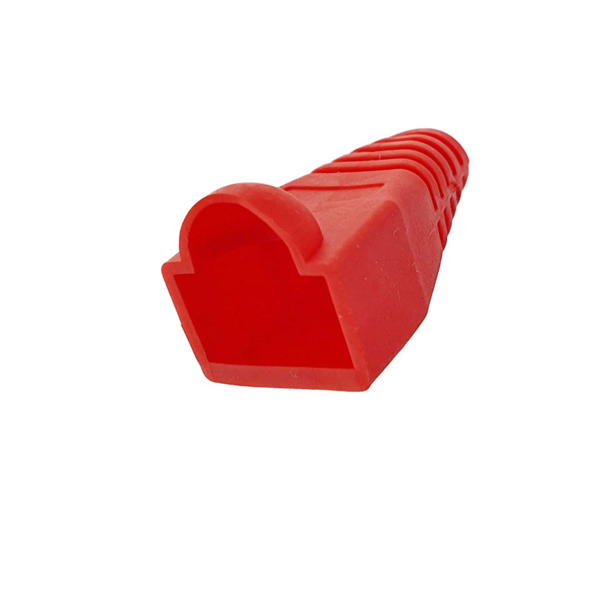 Set 100 bucati , manson de protectie mufa RJ45, capac pentru conector UTP RJ45 cu cablu LAN Ethernet Cat5/5e/6 , rosu [5]