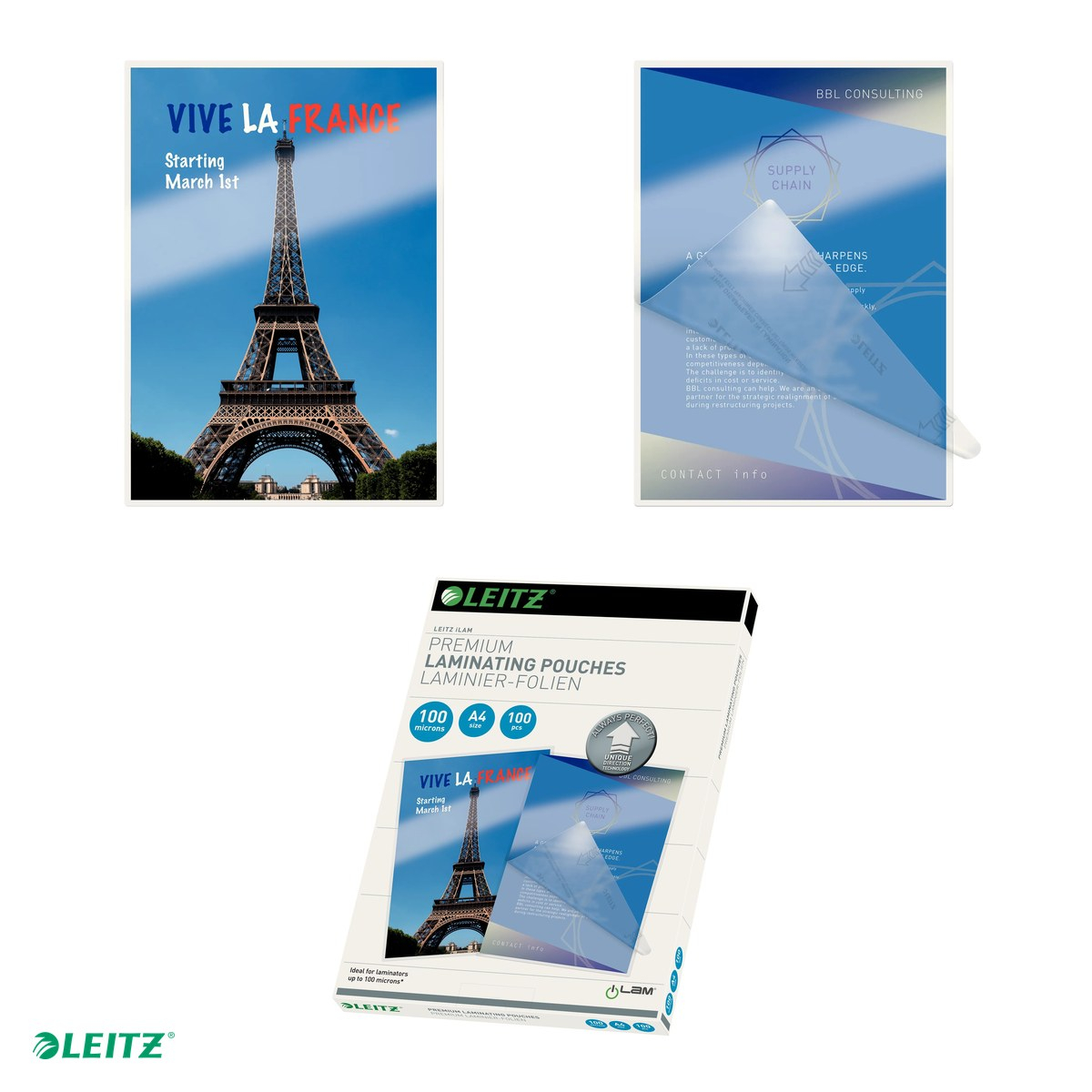 Set 100 folii laminare Leitz UDT, la cald, A4, 100 microni, incolor [4]