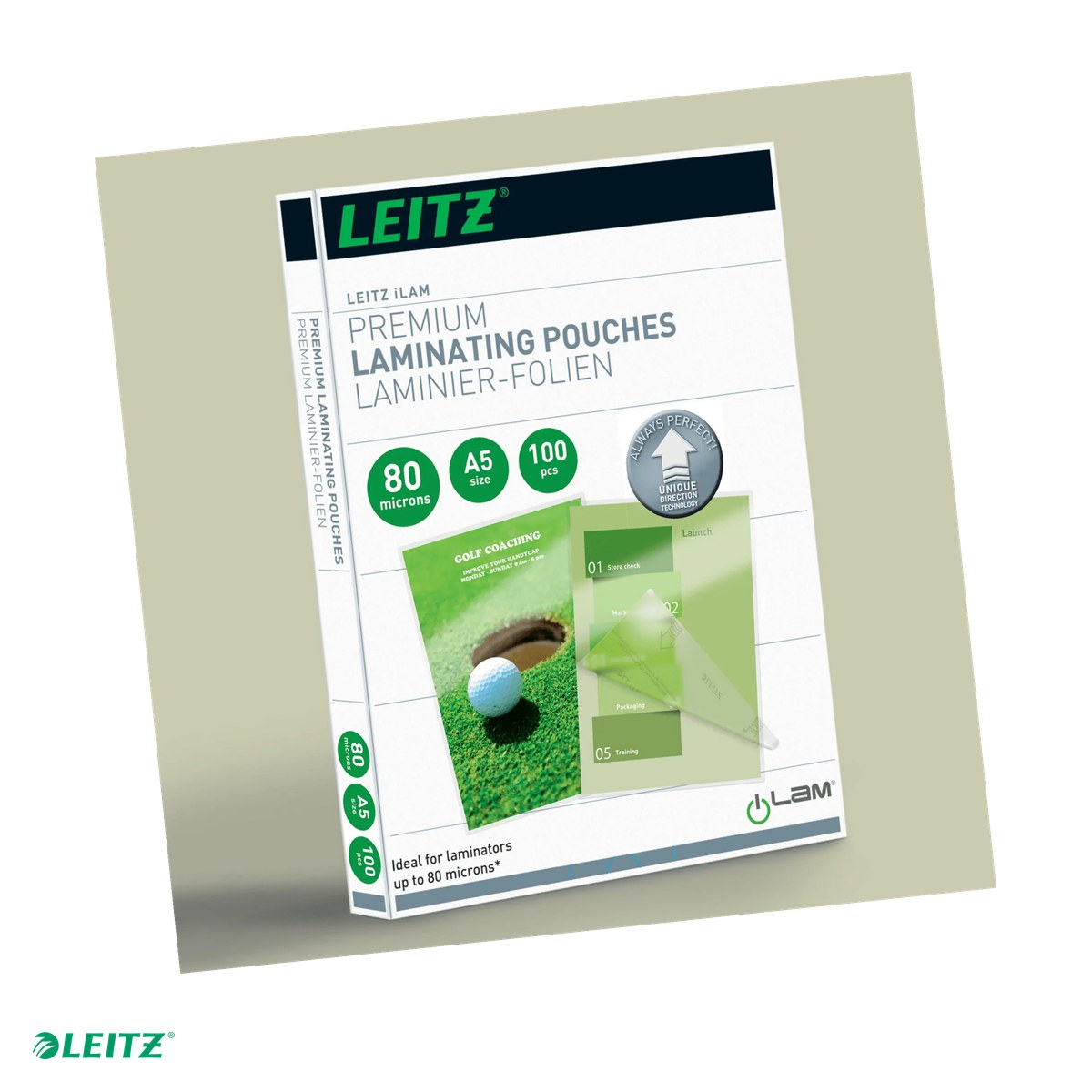 Set 100 folii laminare Leitz UDT, la cald, A5, 80 microni, incolor [1]