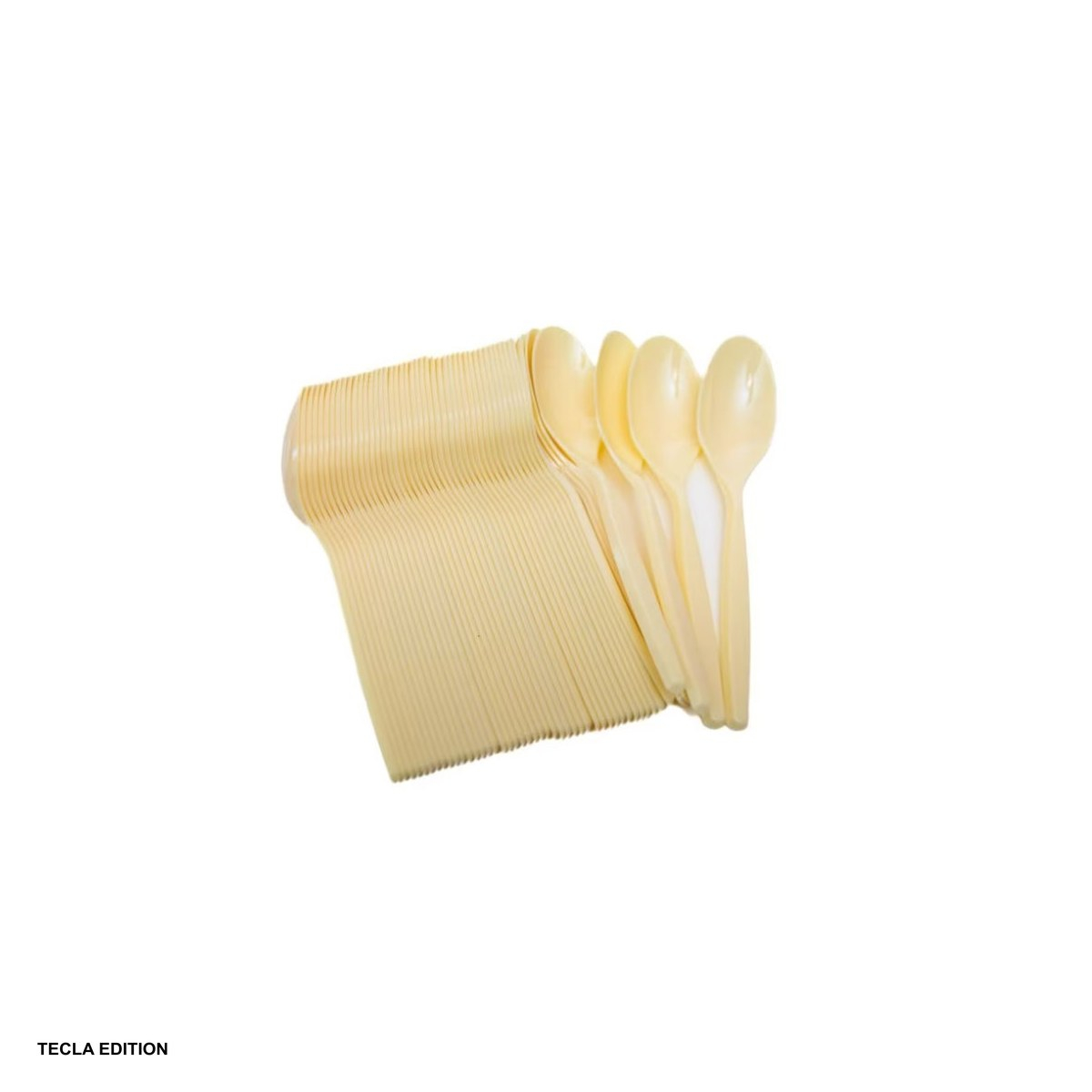 Set 100 lingurite de unica folosinta, din plastic biodegradabil, rezistente pana la 85 de grade, albe [4]