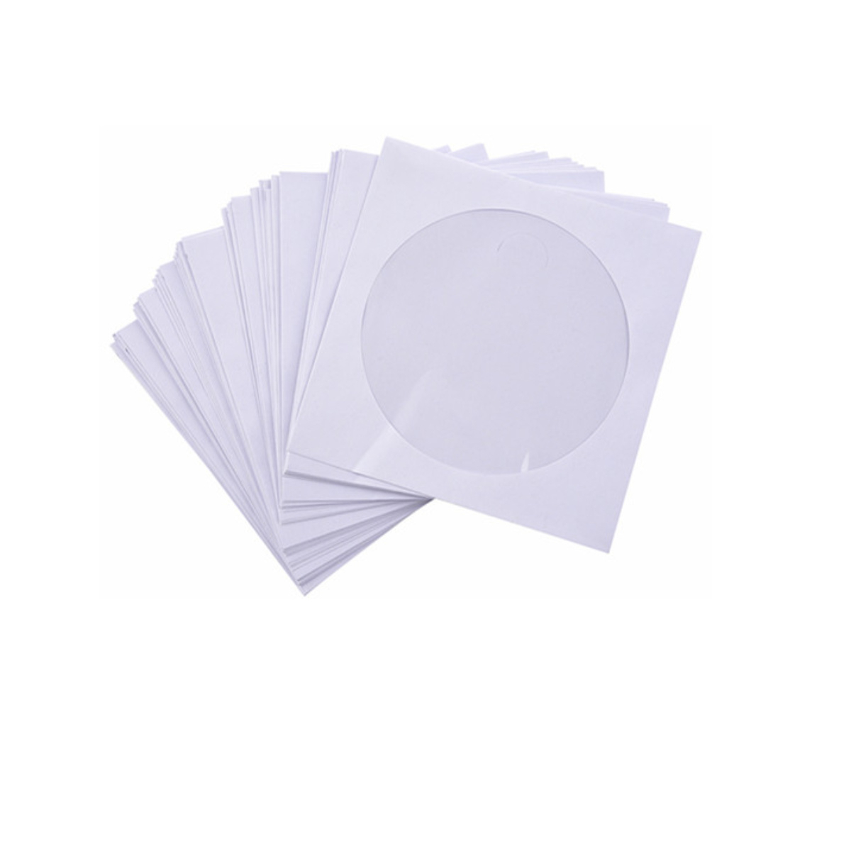 Set 100 Plicuri pentru CD cu fereastra, Verbatim 49976, din hartie, albe [4]
