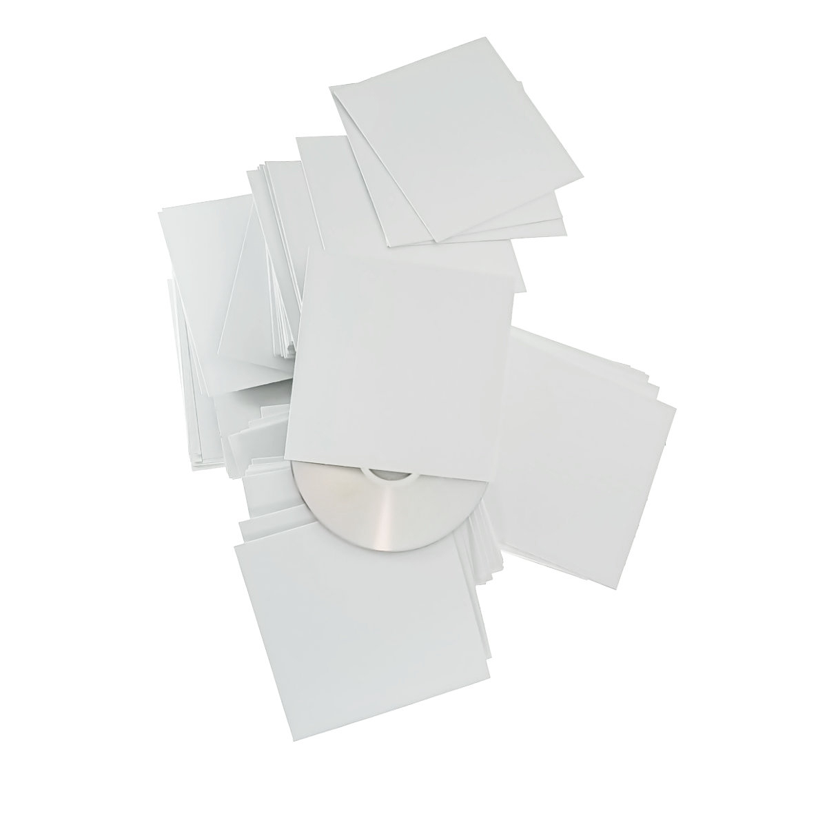 Set 100 plicuri protectie CD/DVD/Blu-Ray, din carton, personalizabile, fara clapeta, Omega 67207, albe [3]