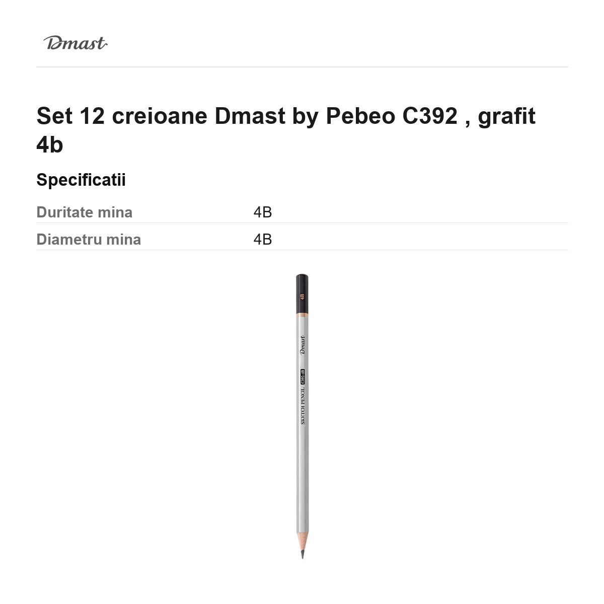Set 12 creioane Dmast by Pebeo C392 , grafit 4b [3]