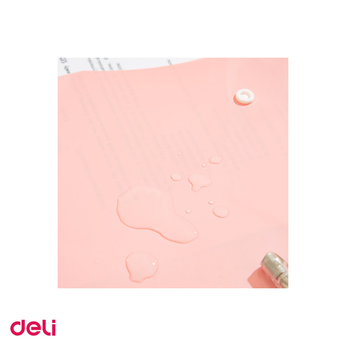 Set 12 mape Deli A4, din plastic, buton pastel, vernil [5]