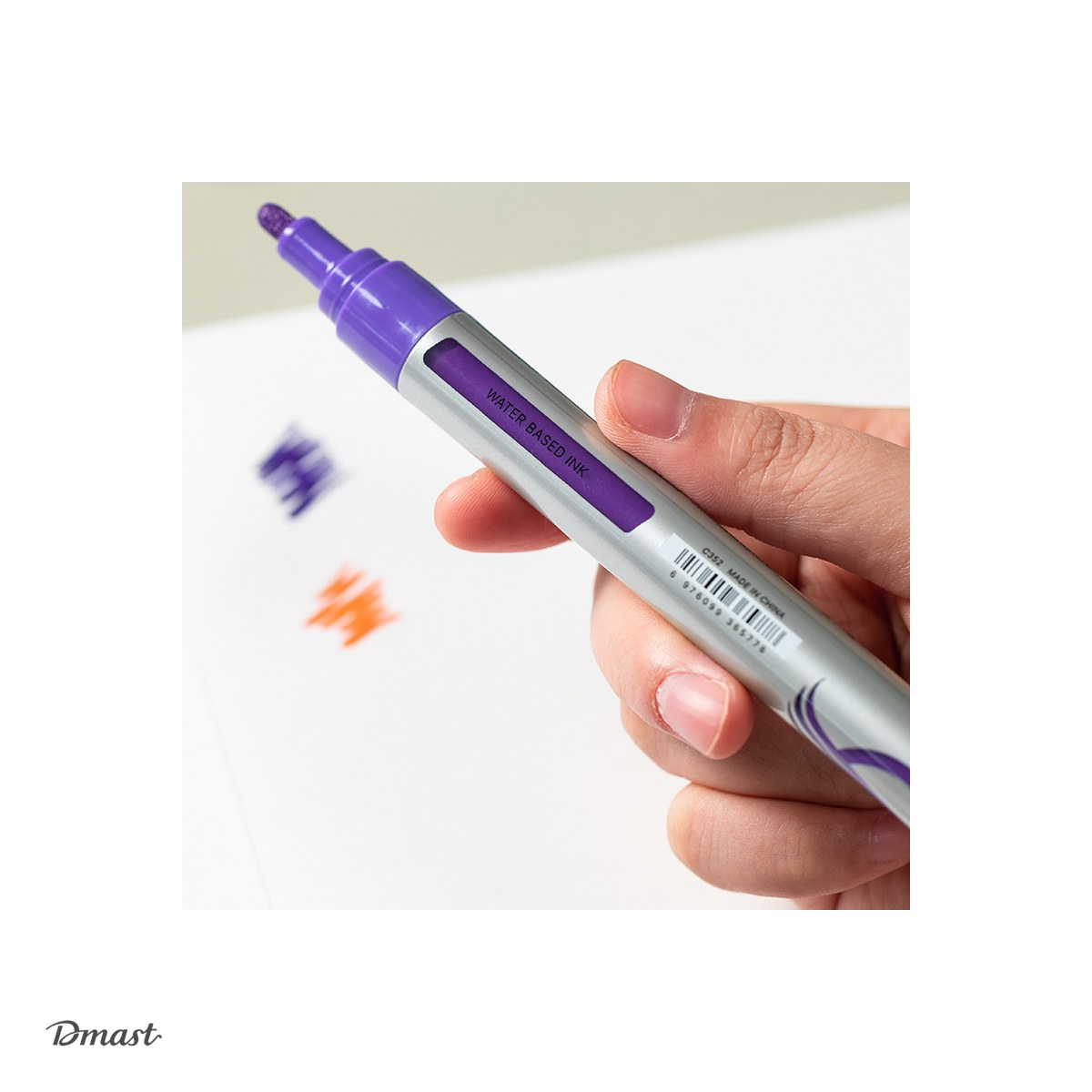 Set 12 markere cu varf rotund de 2 mm, Dmast by Pebeo, acrilice culori clasice, scris asortate [5]