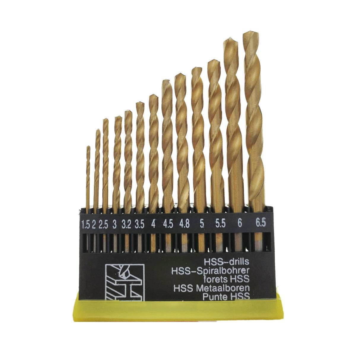 Set 13 burghie HSS Titan,DIN 338,pentru metal,de la 1.5 la 6.5mm,FAE-30767 [4]