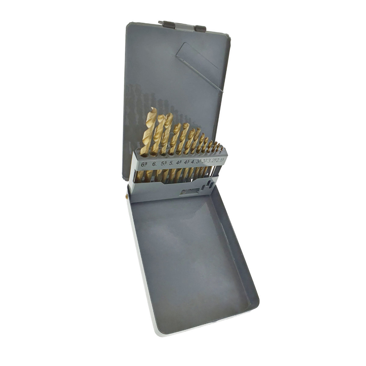 Set 13 burghie HSS Titan, pentru metal, de la 1.5 la 6.5mm, in trusa metalica [2]