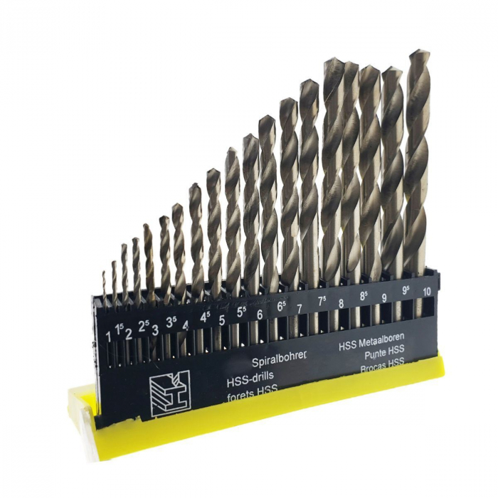 Set 19 burghie HSS pentru metal de la 1 la 10mm , FAE-30828 [1]