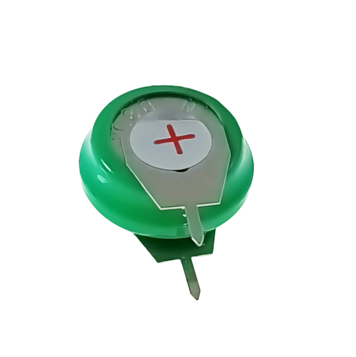 Set 2 baterii NiMH cu 2 pini, 1.2V 80mAh, diametru 15mm, verde [1]