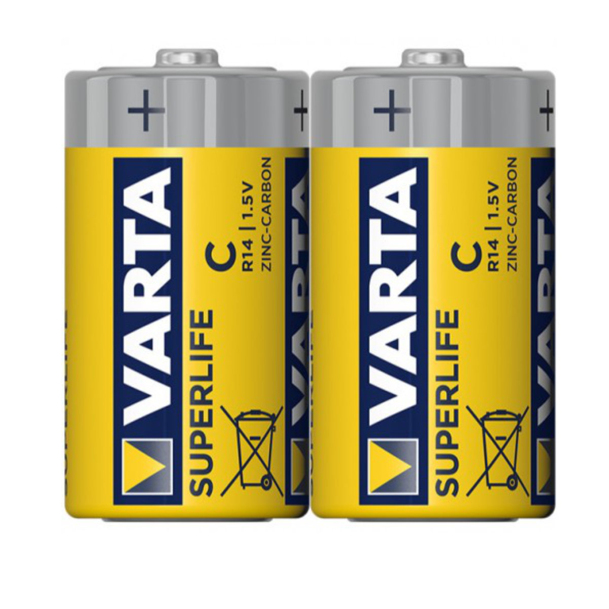 Set 2 baterii R14 Zinc Carbon, Varta Superlife C, 1.5V, in blister [3]