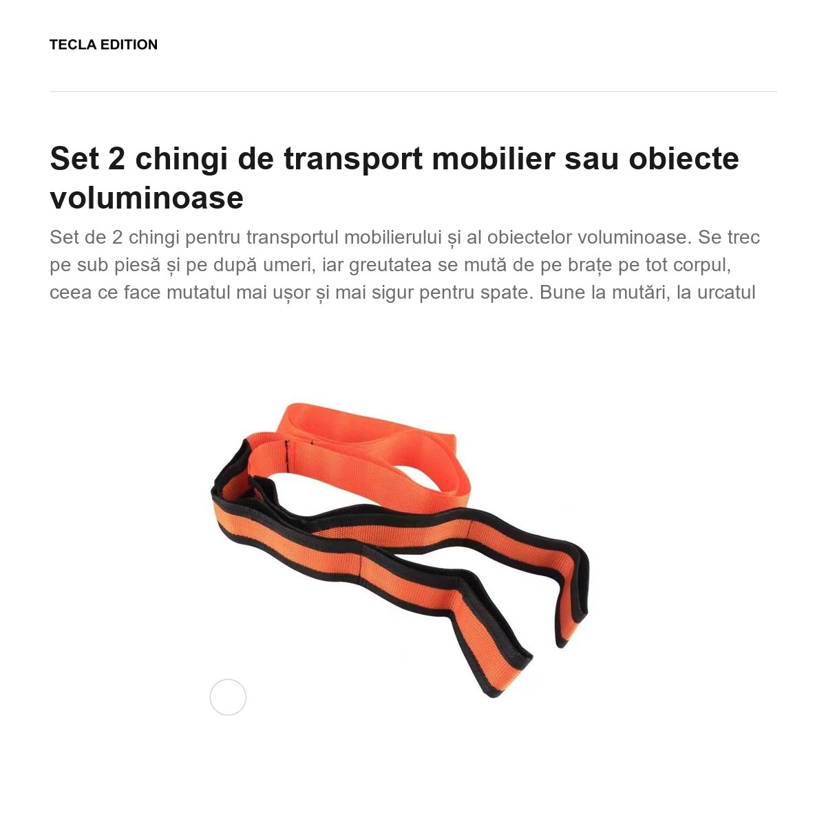 Set 2 chingi de transport mobilier sau obiecte voluminoase [2]