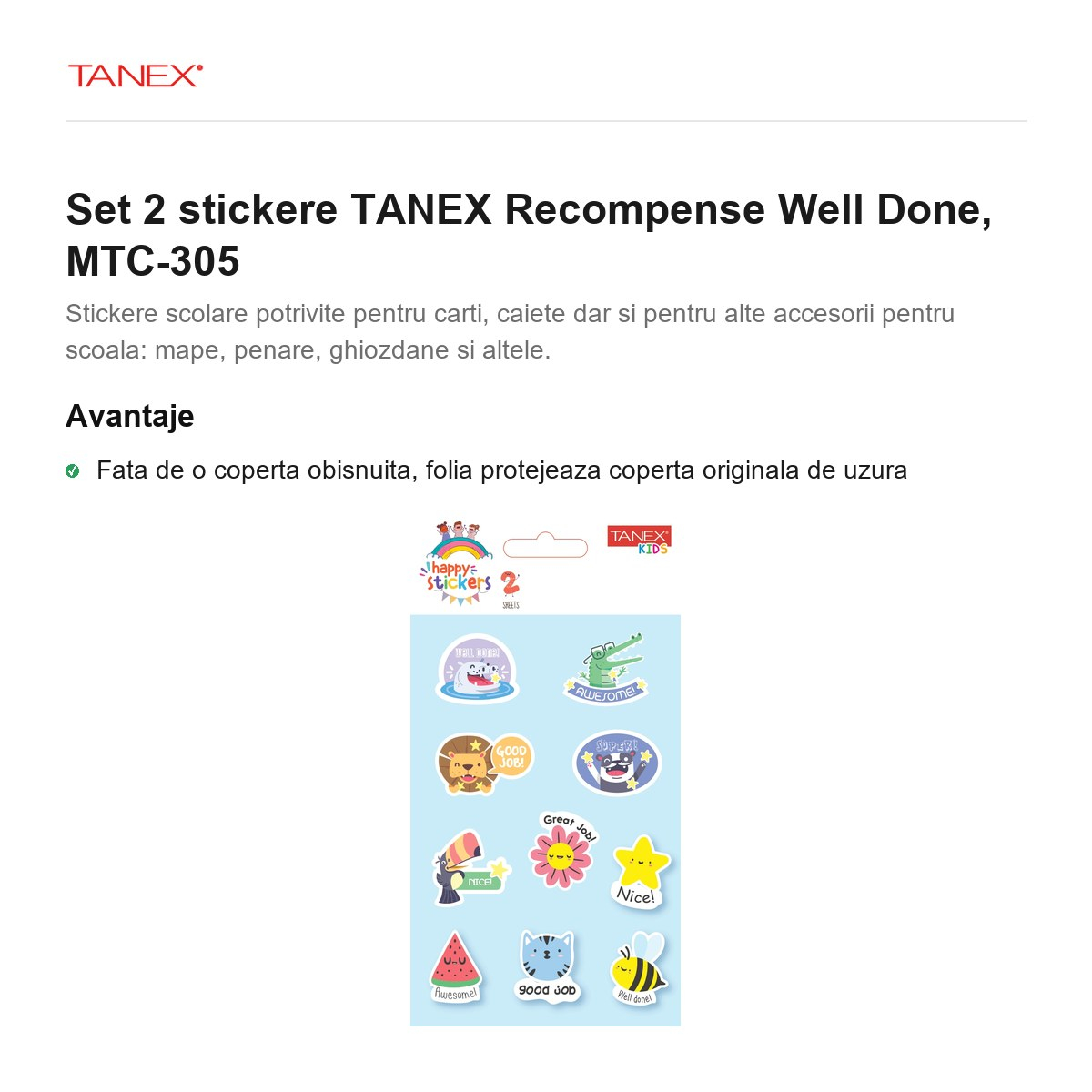 Set 2 stickere TANEX Recompense Well Done, MTC-305 [2]