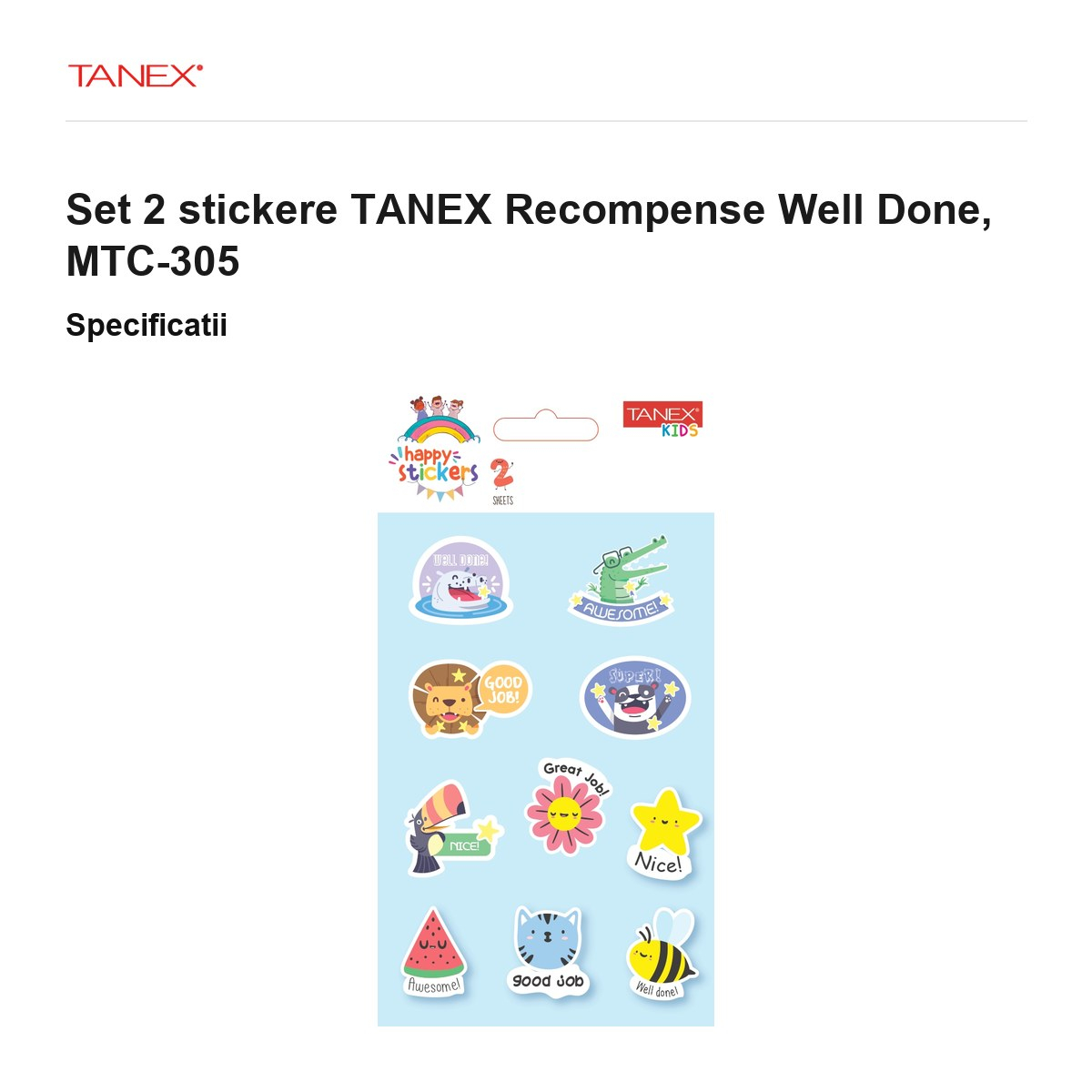 Set 2 stickere TANEX Recompense Well Done, MTC-305 [3]
