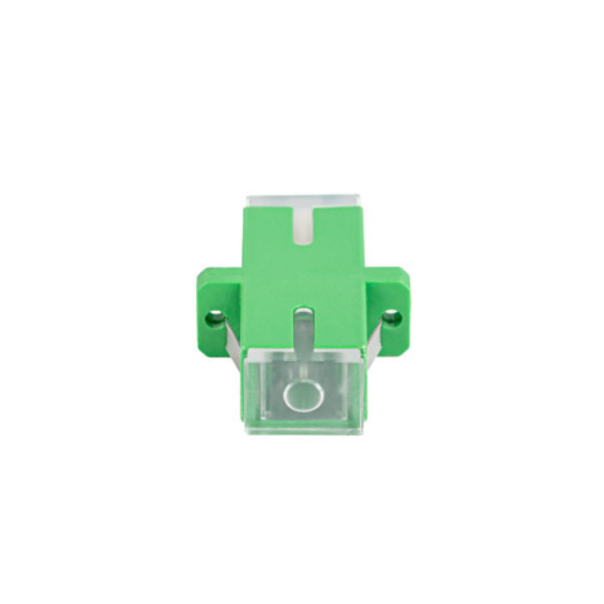 Set 25 adaptoare retea fibra optica cu conectori SC/APC, Lanberg 43362, SM SIMPLEX, cu capace transparente, verzi [4]