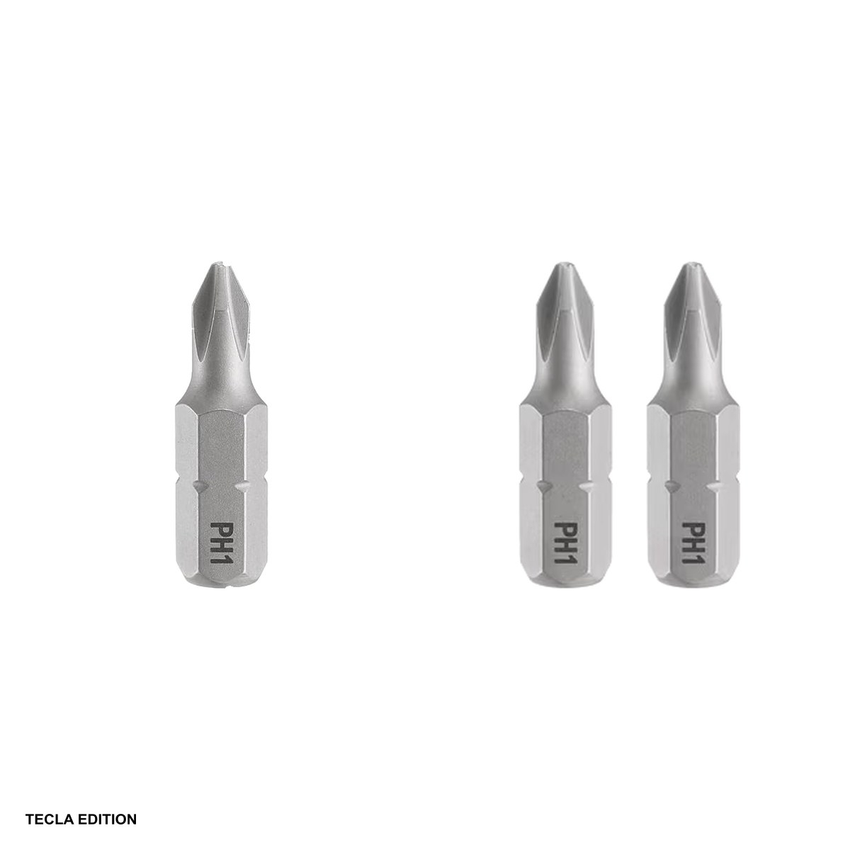 Set 25 biti PH1, 25 mm, otel S2, insurubeaza suruburile cu cap cruce Phillips (PH), cele folosite des la gips-carton si mobila [4]
