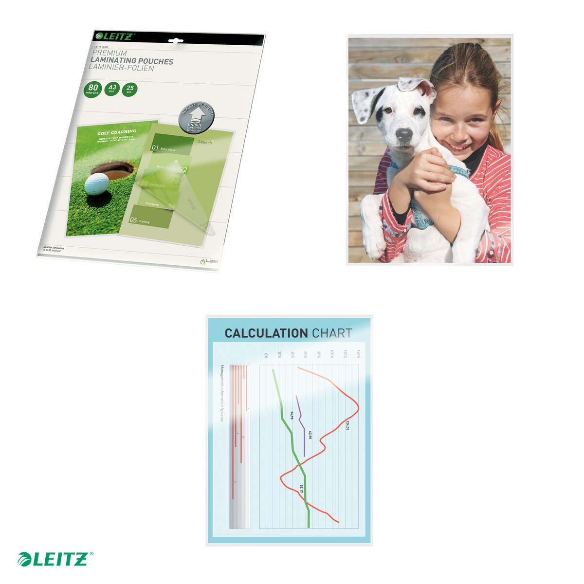 Set 25 folii laminare Leitz UDT, la cald, A3, 80 microni, incolor [4]