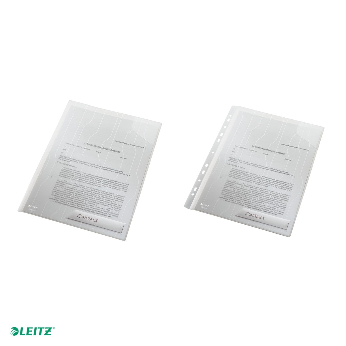 Set 3 mape Leitz CombiFile rigida, cu eticheta, PP, A4, 200 microni, capacitate 40 coli, pre-perforata, pentru transport, incolor [5]