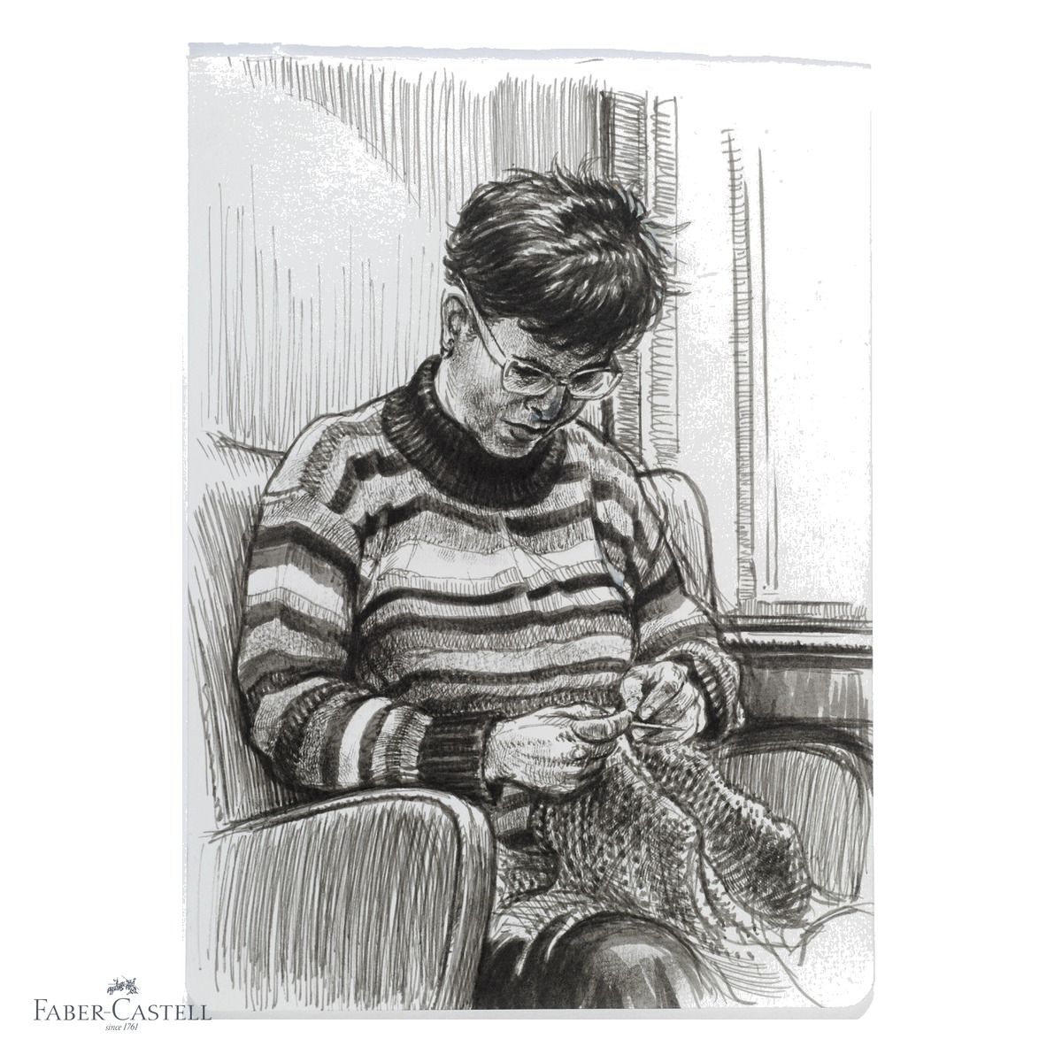 Set 4 markere Pitt Artist Pen Faber-Castell, gri cald, varfuri multiple, pentru schite si ilustratii [4]