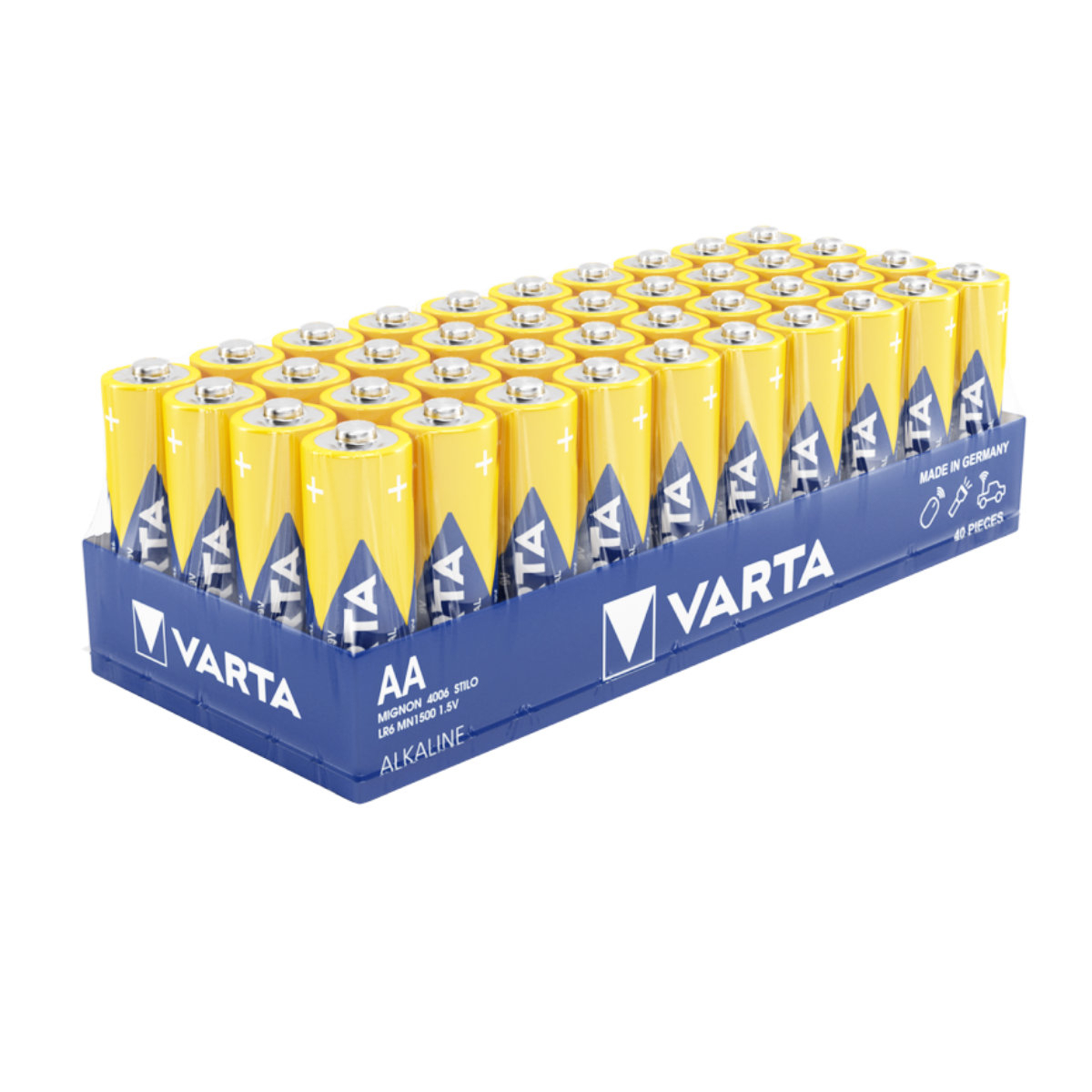 Set 40 baterii alcaline LR06, Varta Industrial Pro 35656, AA, 1.5V, in folie [3]