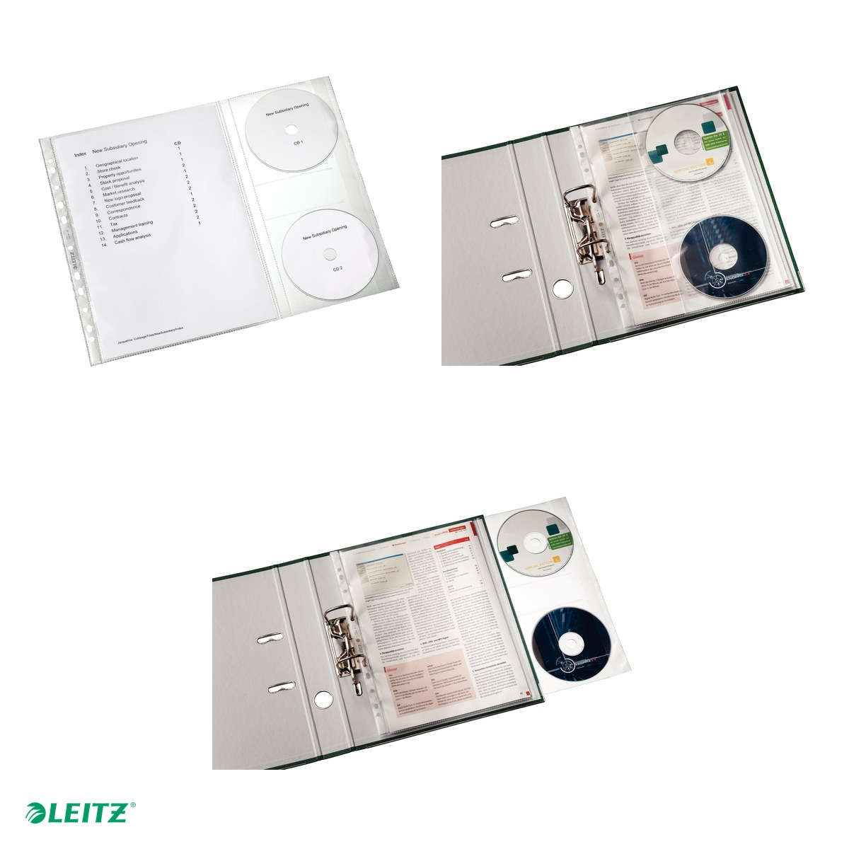 Set 5 folii de protectie Leitz, tip proiect, PP, A4, 130 microni, standard, pentru documente perforate, incolor [4]