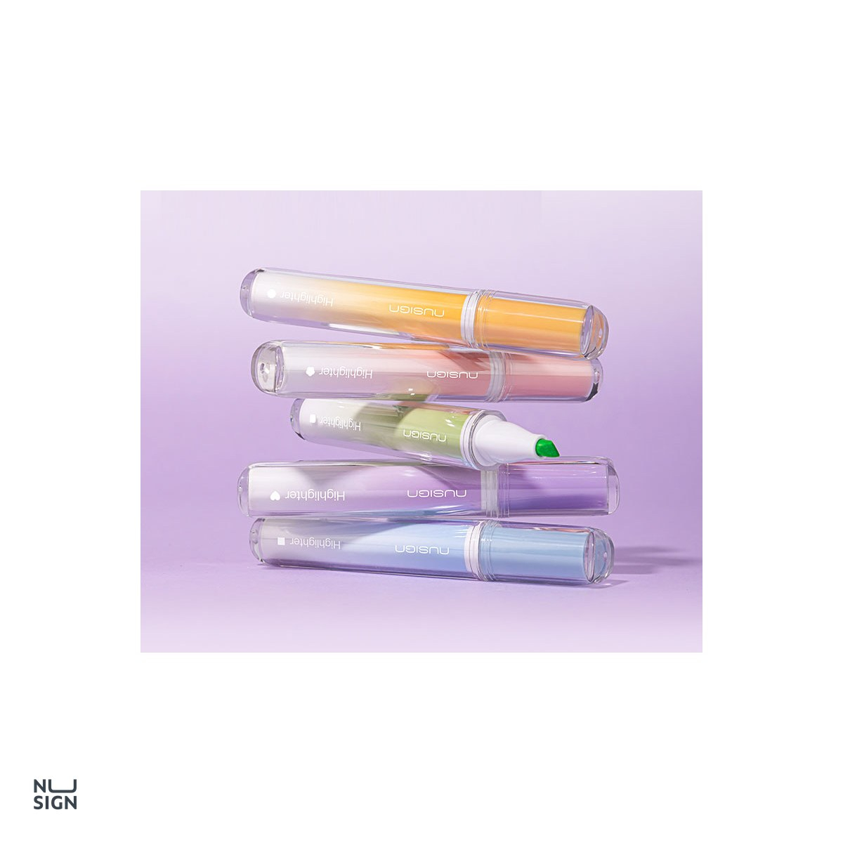 Set 5 markere de 1-5mm, Nusign, textmarker forma, patrata, scris asortata [5]