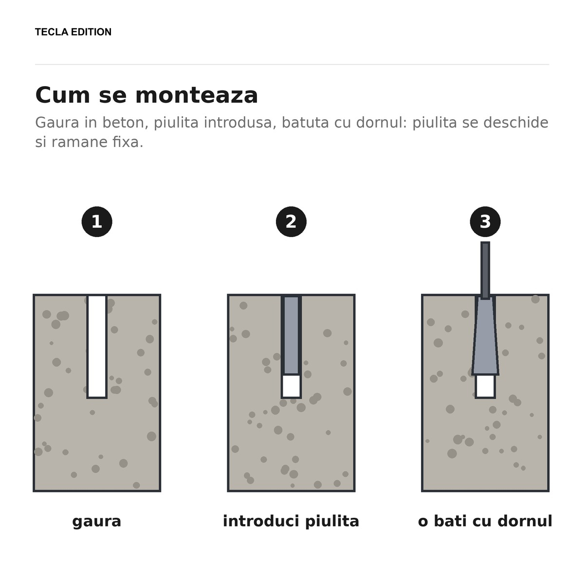 Set 50 piulite expandabile pentru beton, M12x50 mm, otel, zincate galben, prind in beton un element filetat acolo unde nu se poate face filet direct [4]