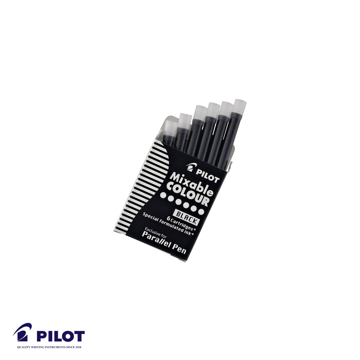 Set 6 cartuse cerneala neagra Pilot, compatibile Parallel Pen, reincarcare economica si ecologica [8]