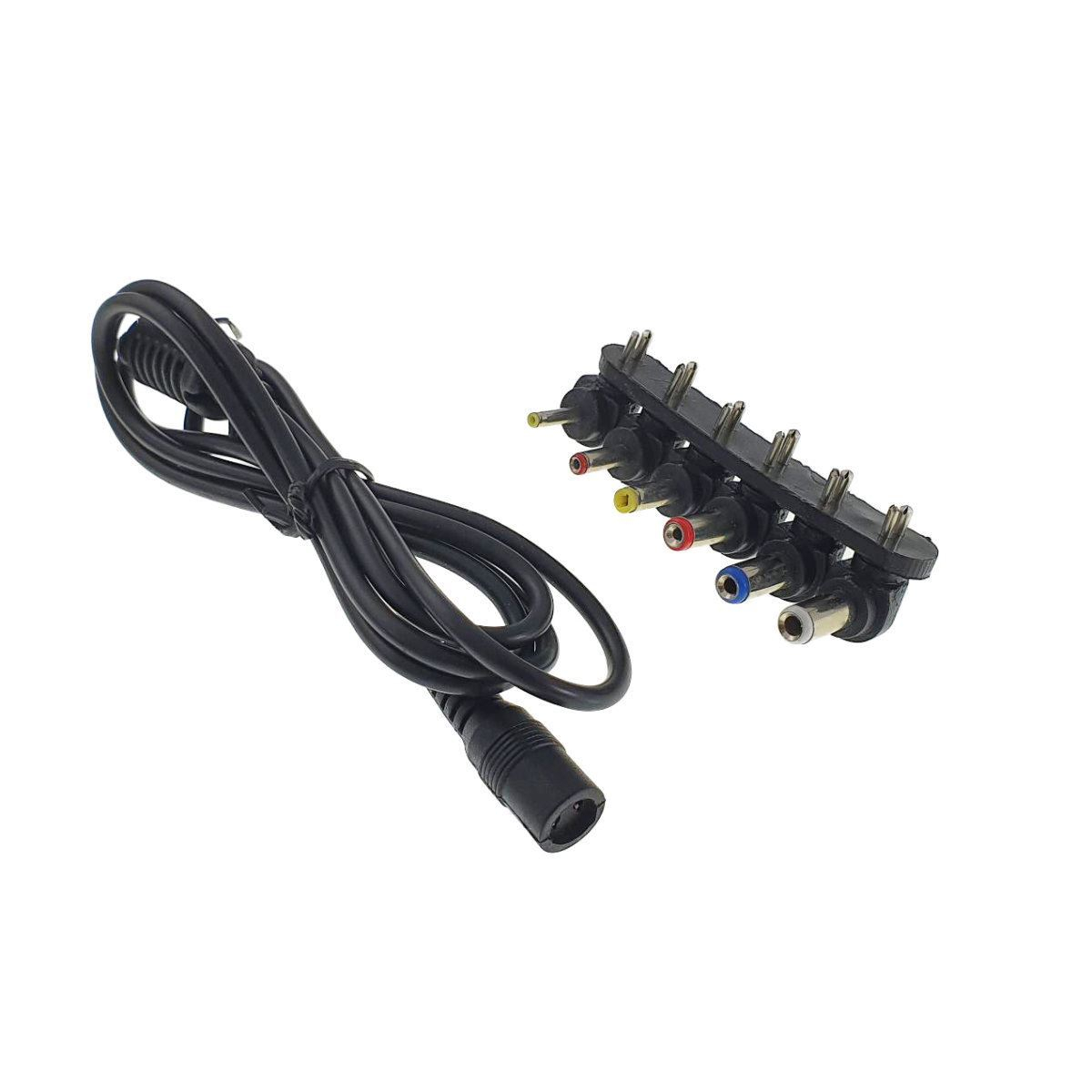Set 6 conectori alimentare curent DC, 2.5 - 5.5mm, cu cablu alimentare 100cm, CADC-2555-100PC [7]