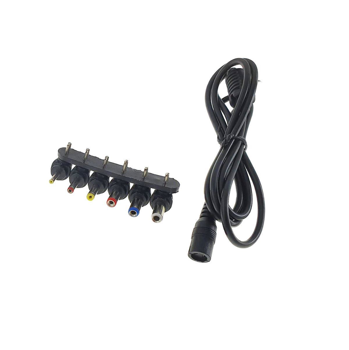 Set 6 conectori alimentare curent DC, 2.5 - 5.5mm, cu cablu alimentare 100cm, CADC-2555-100PC [8]