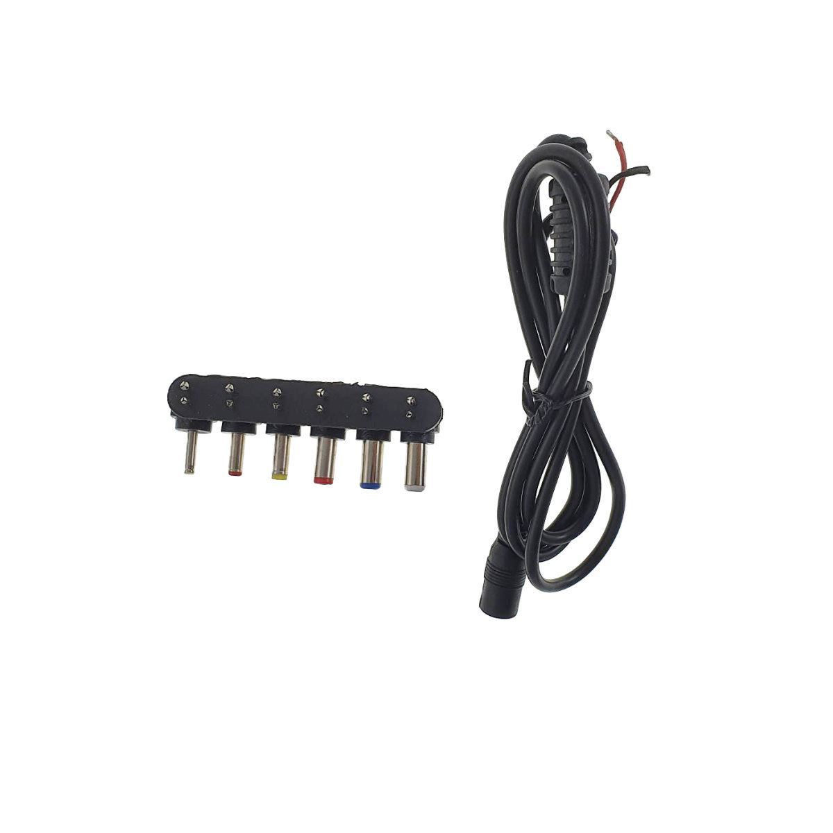 Set 6 conectori alimentare curent DC, 2.5 - 5.5mm, cu cablu alimentare 100cm, CADC-2555-100PC [9]