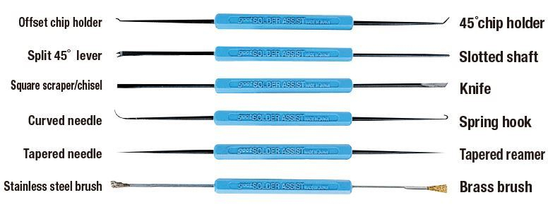 Set 6 instrumente SA-10,pentru lucrul cu precizie,albastre [10]