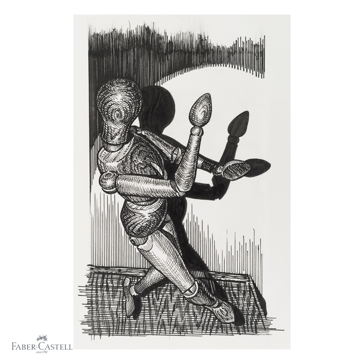 Set 6 markere tehnice Faber-Castell Pitt Artist Pen, cerneala permanenta rezistenta la apa, pentru desen si ilustratie [4]