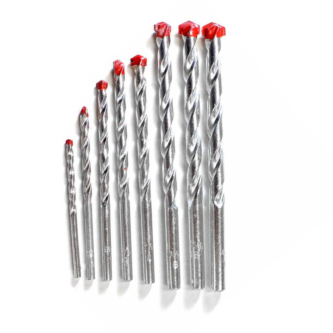 Set 8 burghie pentru zidarie, cu varf triunghiular, de la 3 la 10 mm, 30690 [2]