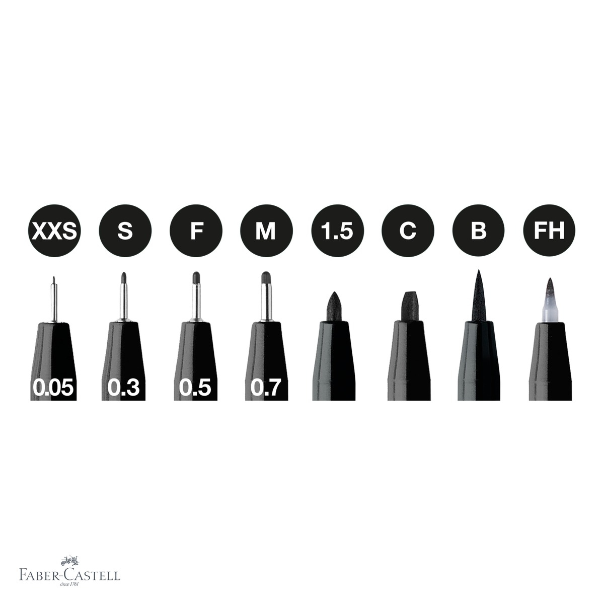 Set 8 markere Pitt Artist Pen Faber-Castell, cerneala permanenta rezistenta la apa, pentru desen si ilustratie [4]