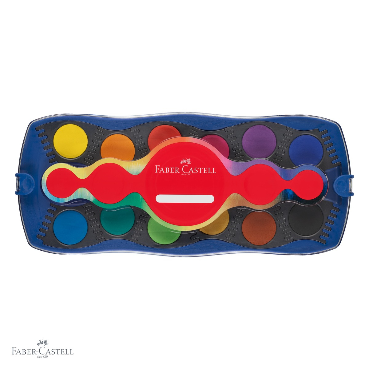 Set acuarele 24 culori Faber-Castell Connector, solubilitate rapida, pentru copii si scolari [7]