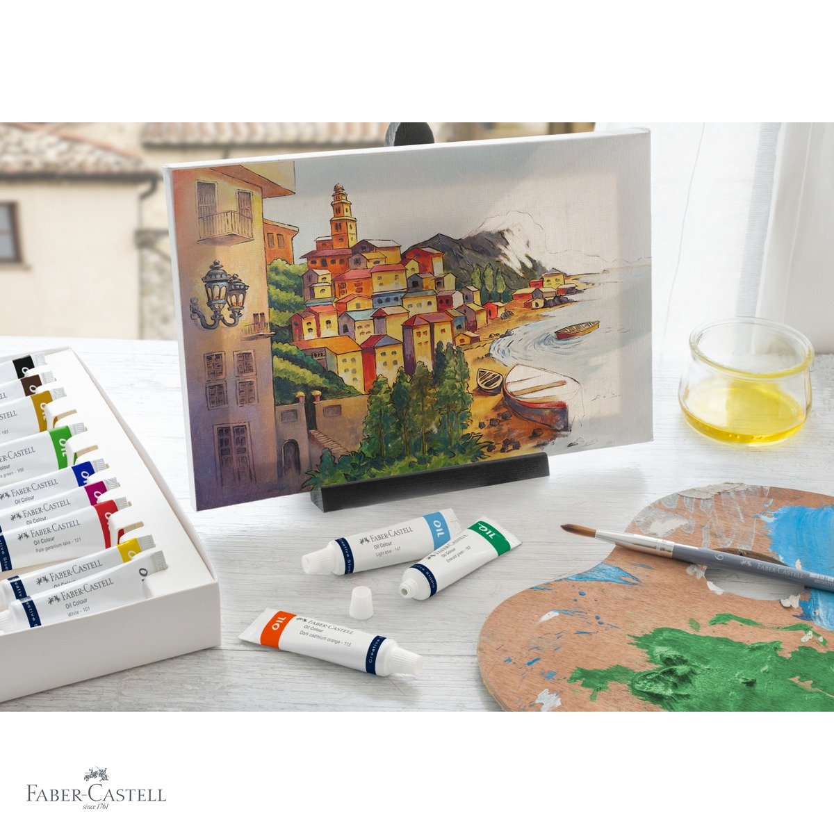 Set culori ulei Faber-Castell, 24 culori x 9 ml, pigmentare ridicata, pentru artisti si hobby [4]