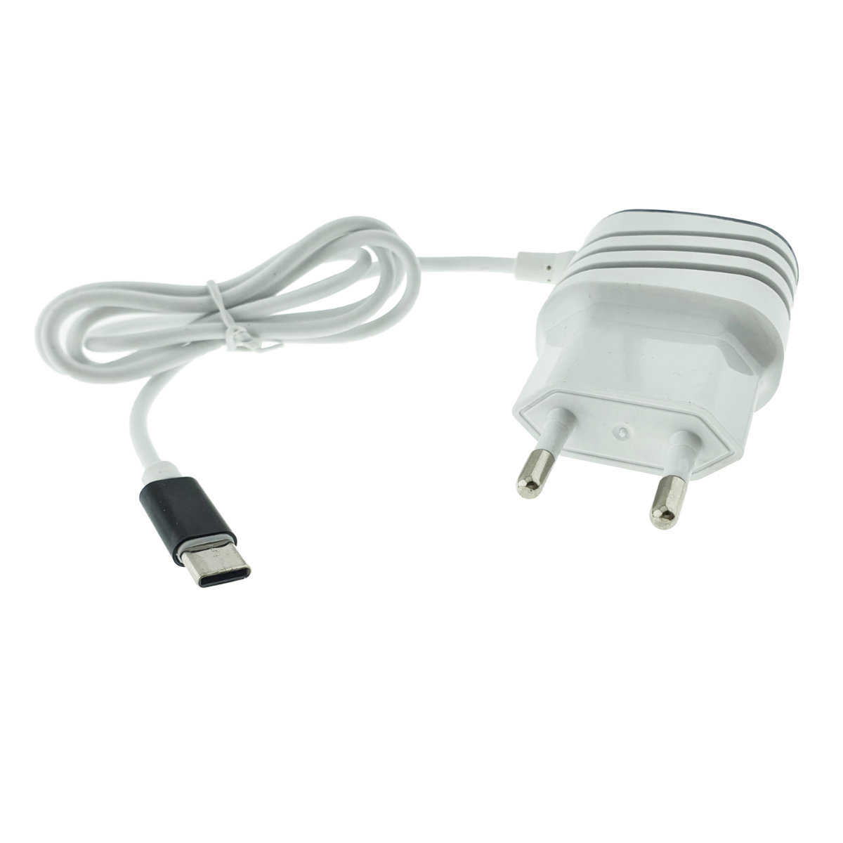 Set incarcator retea, 3.1A, 2 X USB, Elworld JXL-222, cu cablu USB Tip C tata, alb cu negru [2]