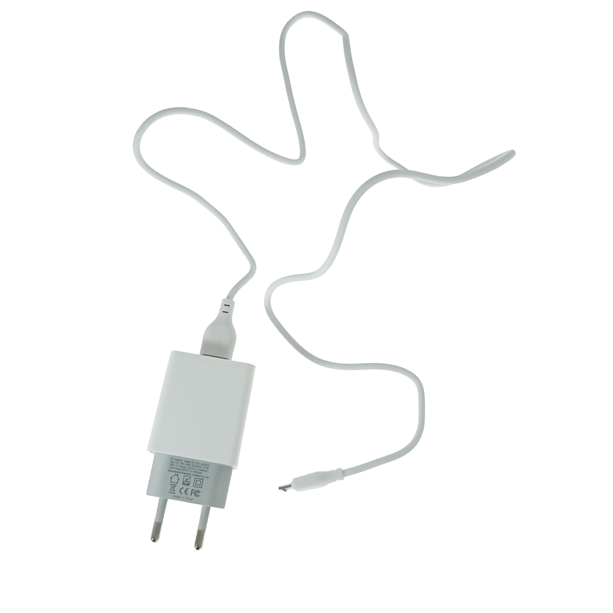 Set incarcator retea cu cablu microUSB de 100 cm, 2 x USB, 2.4A, XO-L65 87133, alb [3]